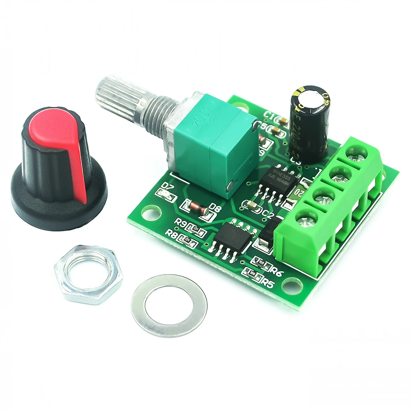 DC 1.8V 3V 5V 6V 12V 2A PWM Motor Speed Controller Low Voltage Motor Speed Controller PWM 0~100% Adjustable Drive Module 1803BK