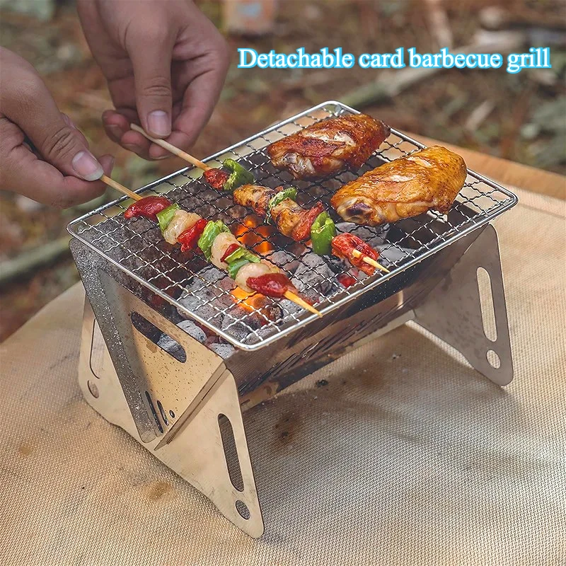

Foldable Grill Outdoor Travel Portable Grill Picnic Mini Camping Cassette Charcoal Grill