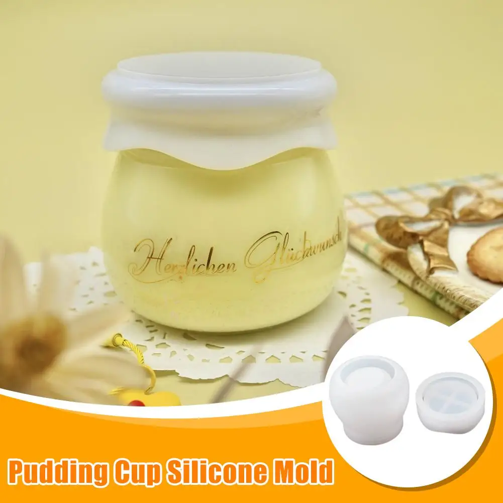 Diy Pudding Cup Silicone Mold With Lid Food Grade Epoxy White Pot Casting Storage Gift Home Craft Kitchen Jewelry Resin F1v2