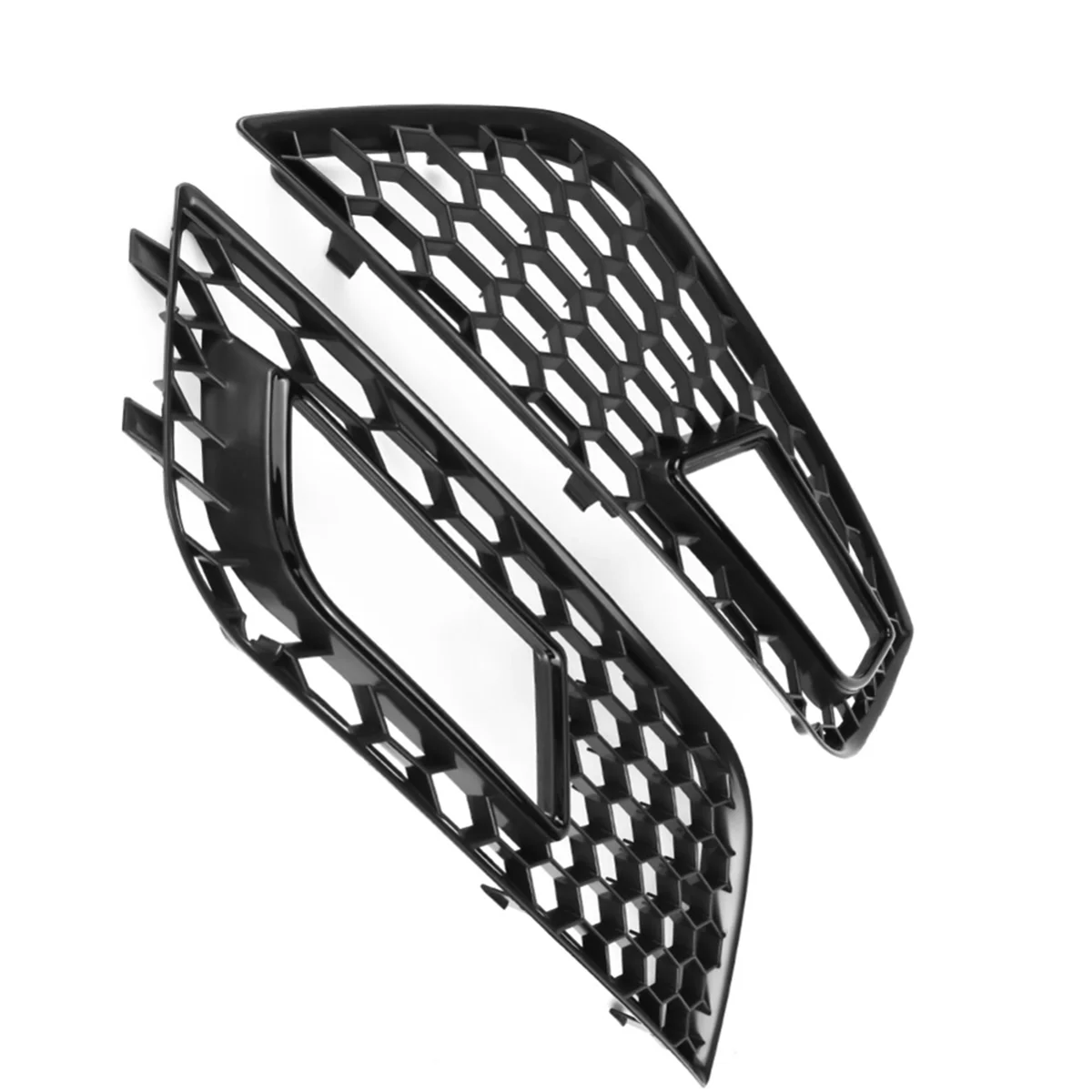 

Black Front Bumper Fog Light Cover Honeycomb Grill for Audi A4 B8.5 Standard Edition 2013-2016