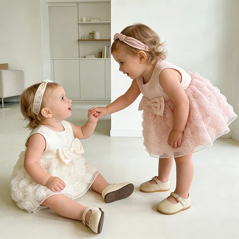 2026 New Summer Newborn Baby Girls Romper Sleeveless Cotton Mesh Splicing Toddler Baby Girls Jumpsuit 0-24M Children Clothes