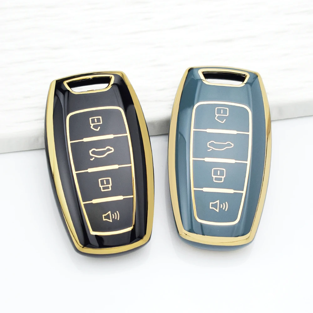 Soft TPU Smart Car Key Case Cover Shell Fit for Great Wall Haval Jolion 2022 H6 H7 H9 F7 F7X Dargo Key Bag Auto Accessories
