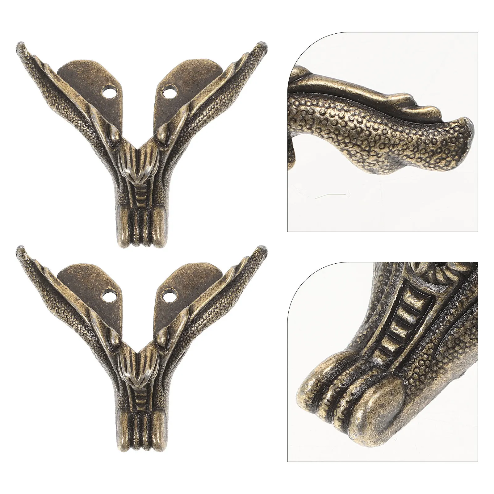 

6Pcs Furniture Wooden Box Feet Zinc Alloy Shape Sturdy Sofa Support Legs Furniture Accessories Replacement Legs Dark