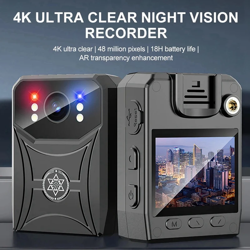 4K Mini Police Camera Digital Video Recorder Camcorder Camera IR Night Vision Body Camera Sports Back Clip