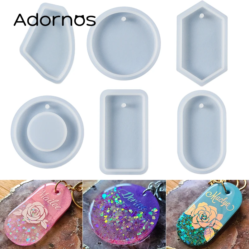 Pendant Keychain Silicone Mold Round Epoxy Resins Mould Large Size Irregularity For DIY Epoxy Silicone Resin Mold Jewelry Making