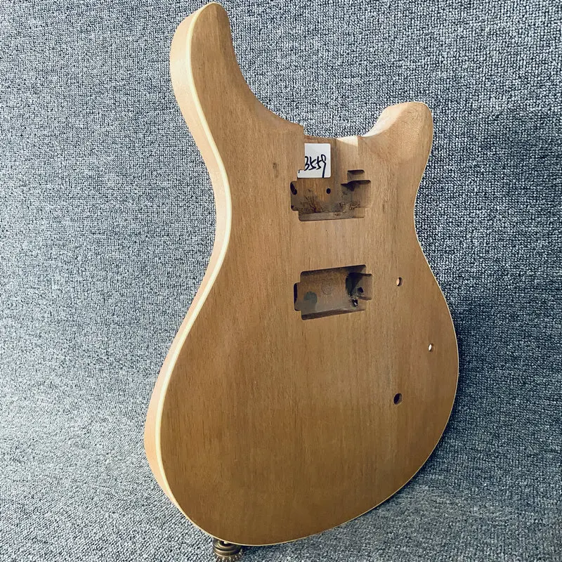 FB559  Unfinished 6 String Electric Guitar Unfinished Guitar Body in Natural Solid Mahogany Wood Humbucker Pickups Custom Bridge