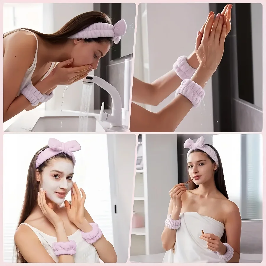 12-teiliges Set Damen Mehrfarbiges Herbst- und Winter-Plüsch-Haaraccessoires-Set Tägliches SPA Make-up Gesichtspflege Ultra-Praktisches Toilettenartikel-Set – Detail 10