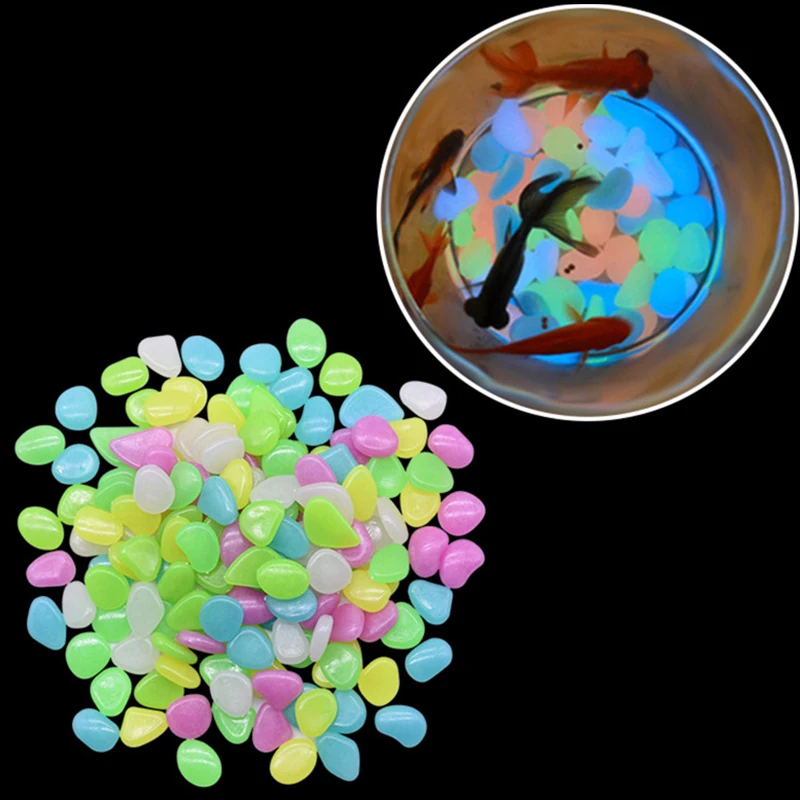 50pcs 50pcs Garden Decoration Outdoor Luminous Stones Glow In Dark Rocks For Aquarium Fish Tank Gardening Pots Planters Decor Pebbles - Aliexpress Deal