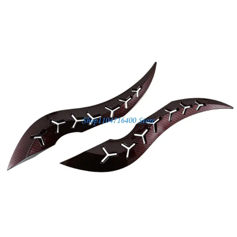 y1gd Hydrographic Spoiler Fin Decorative Stickers Car Roof Decoration for Auto Styling Exterior Ornament 3D Dragon Horn