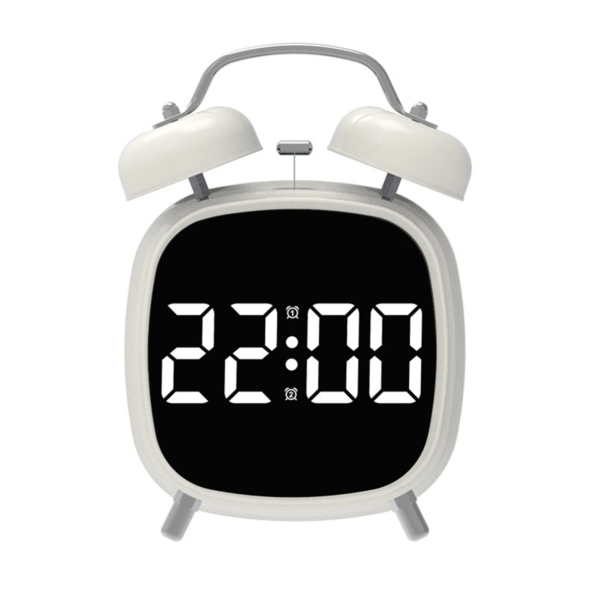 Classic Twin Bell Alarm Clock with LED Display High Volume Sound USB or Battery Operation Perfect Addition to Bedroom