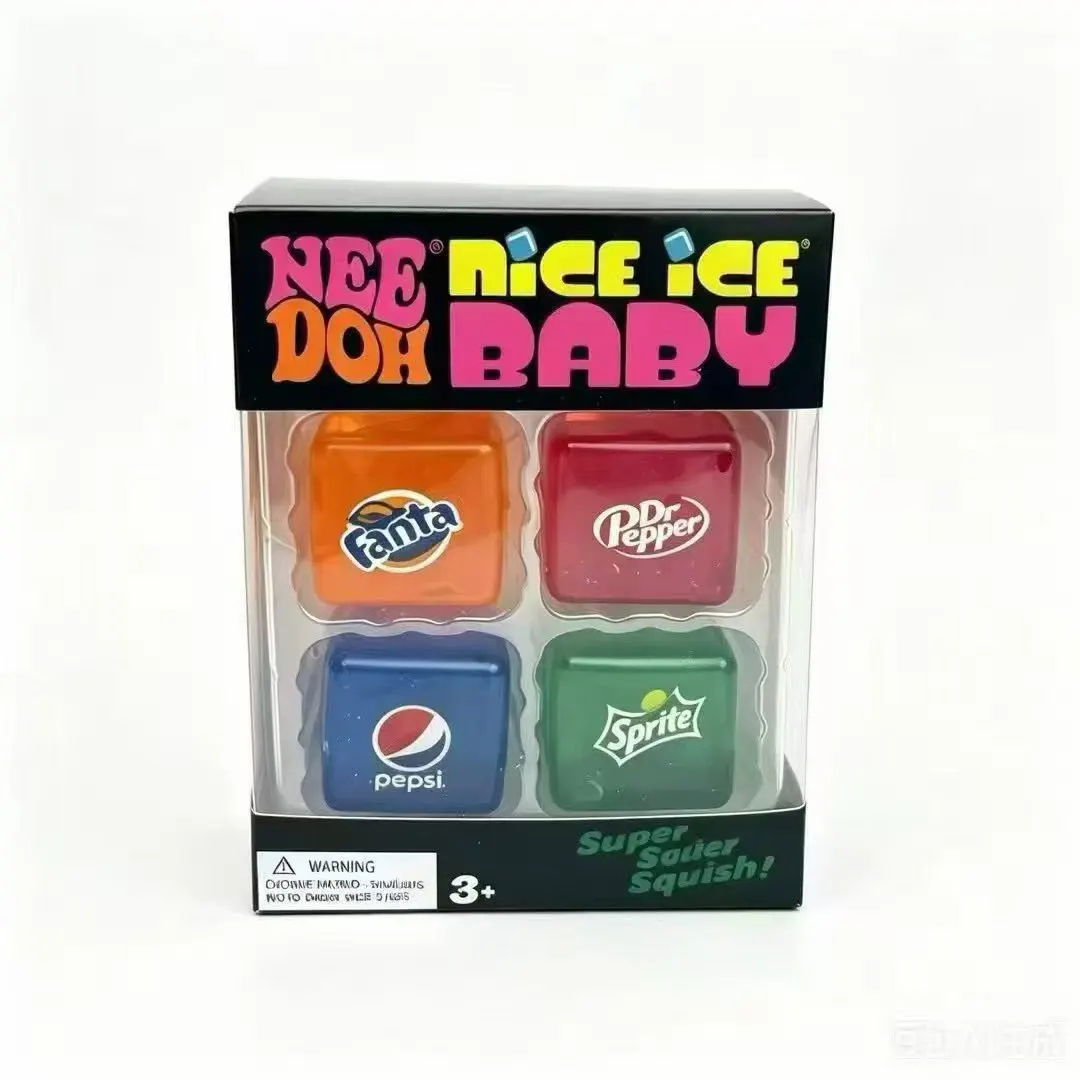 Neues Set /Squishy Needoh /Nice Cube Schylling /Sensorischer Stressabbau-Würfel Fidget-Spielzeug Angstlöser Konzentrationshilfe Sensorischer Würfel Geschenk für Erwachsene und Kinder