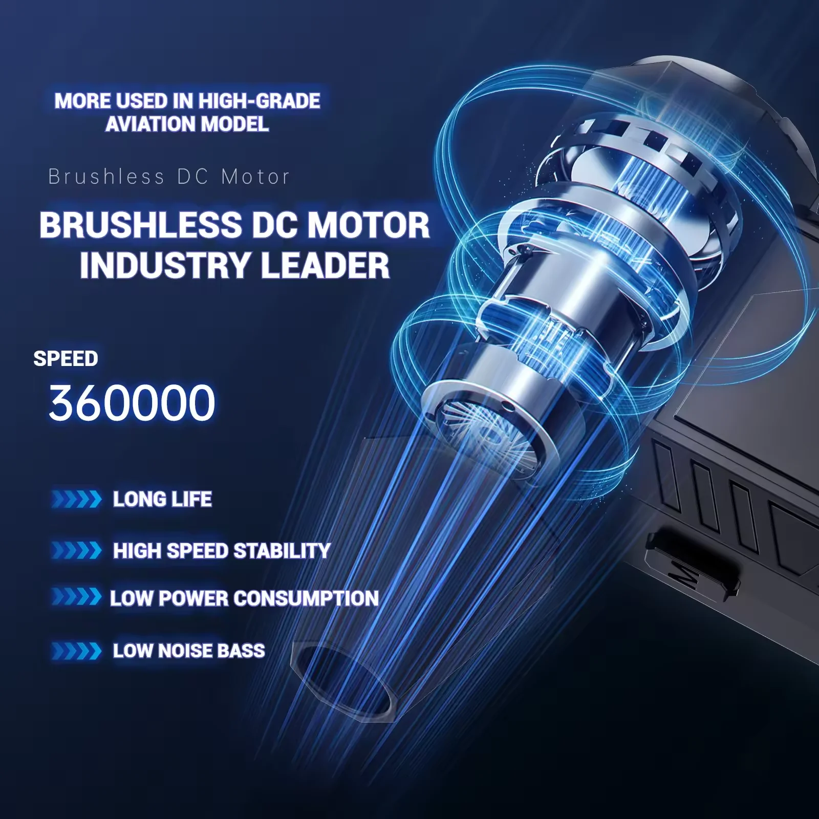 Powerful Mini Turbo Jet Violent Fan 360000RPM，HighSpeed Turbo Violent Fan， Brushless Motor Handheld Duct Fan PC Cleaning Tool