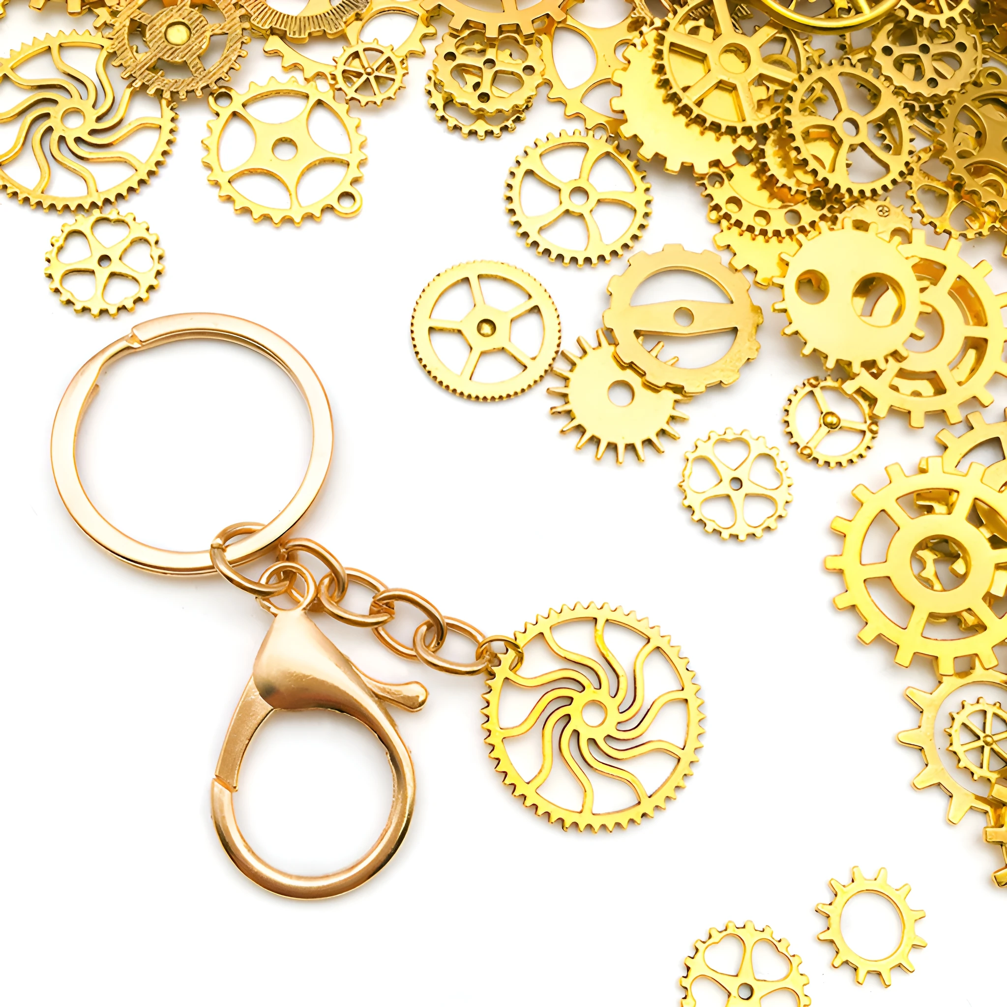 About 50g Random Mix Color Mix Size Metal Mechanical Steampunk Cogs Gears Charms Pendant For DIY Jewelry Making Accessories