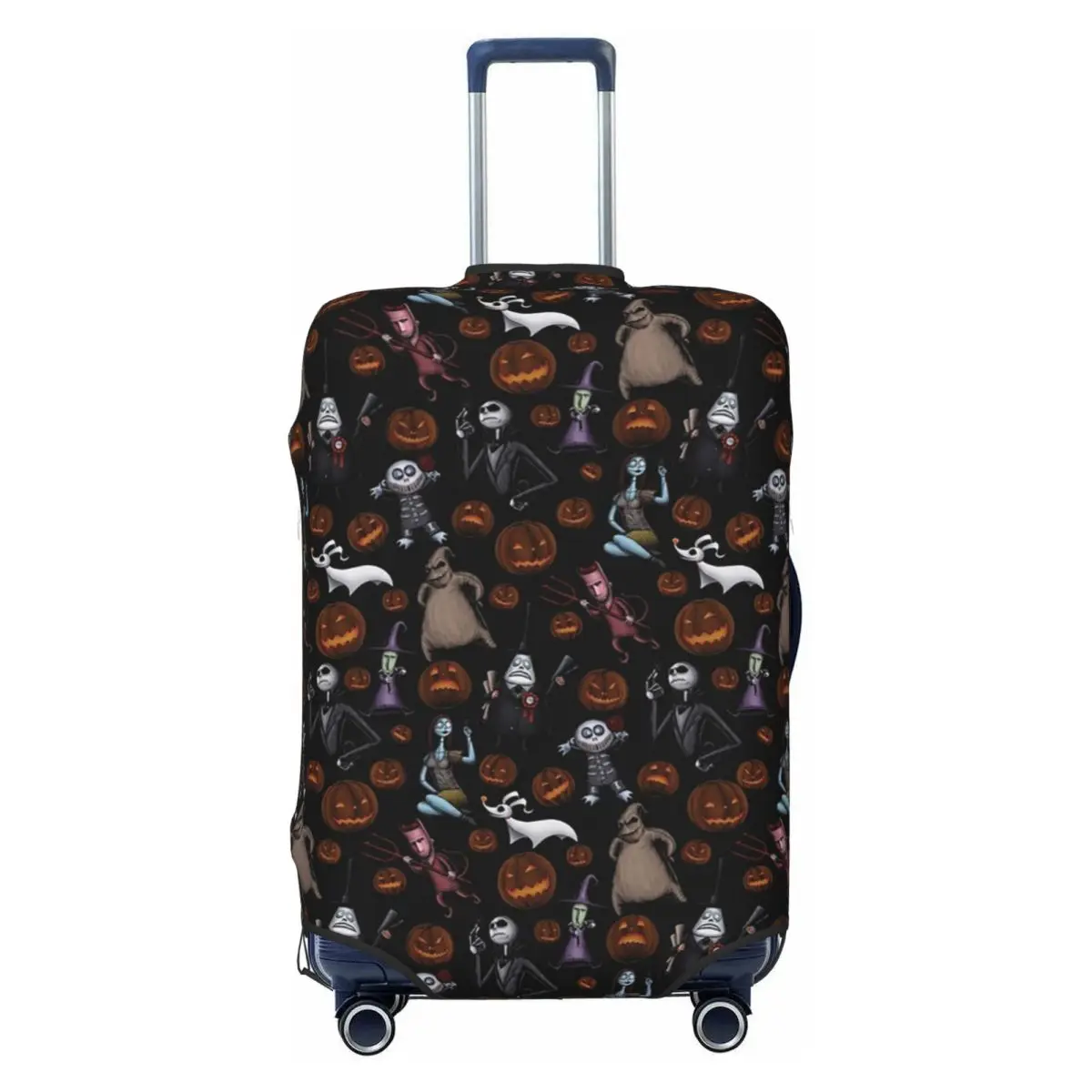 

Custom Christmas Nightmare Skellingtons Luggage Cover Protector Skeleton Skull Travel Suitcase Protective Cover for 18-32 Inch