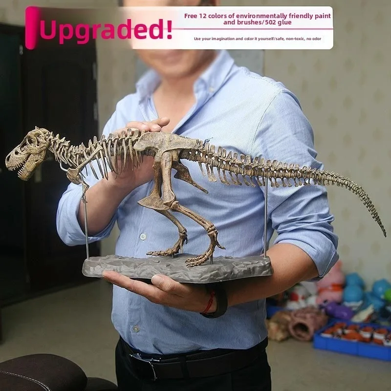 Dinosaur Fossil Toy Tyrannosaurus Rex Skeleton Model Tik Tok with The Same Simulation Children's Educational Assembly Gift.