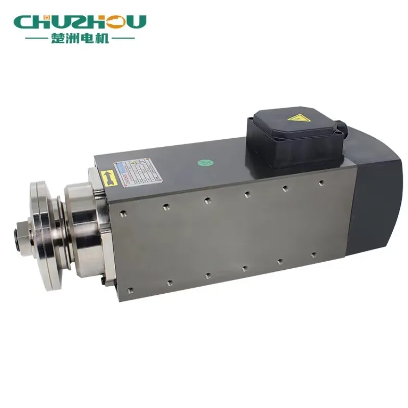 Three-phase air-cooled permanent magnet synchronous 15KW high-speed spindle motor for cutting thick solid aluminum