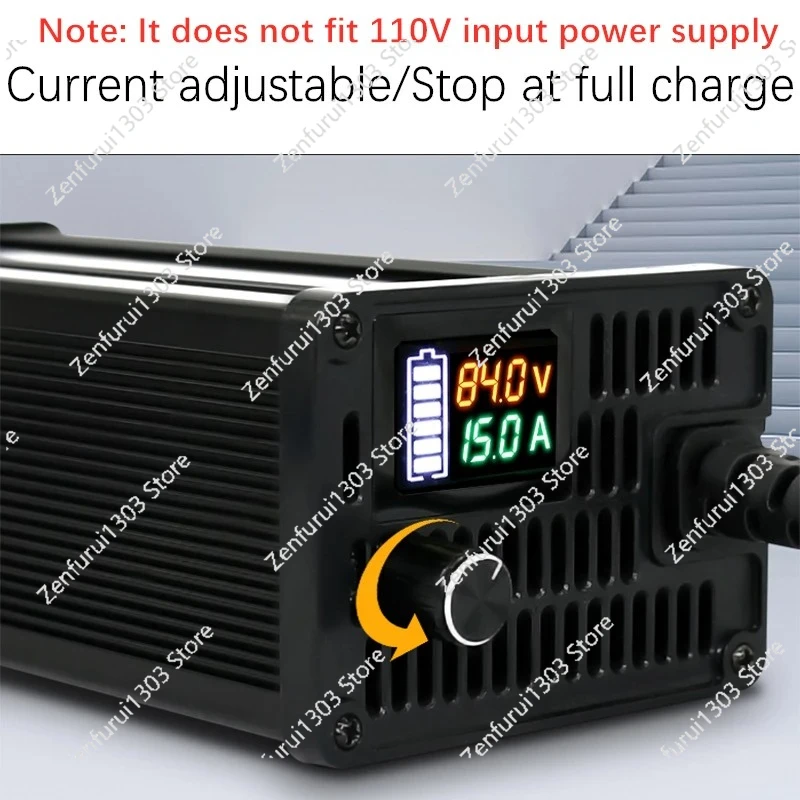 10A 15A 24V 48V 58.4V 72V 60V 84V Li-ion Lifepo4 Lithium Battery Charger Curren Adjust 13S 54.6V Fast Charge 8S 16S 20S 24S part