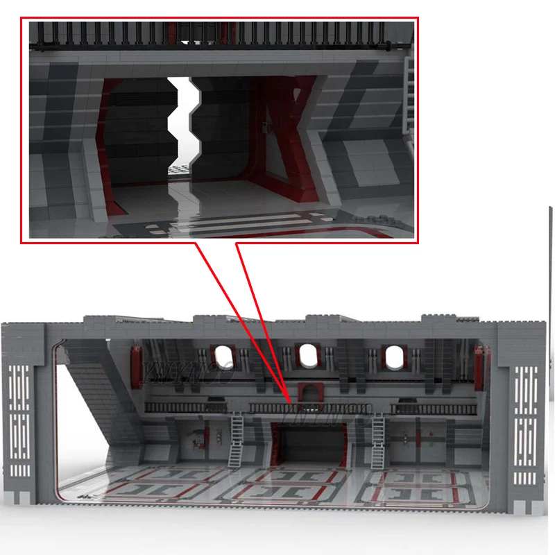 MOC Star Plan Venator Hangar for Era Spaceships The UCS Gunship LAATs/fighters Building Blocks DIY Docking Bay Model Toys Gifts