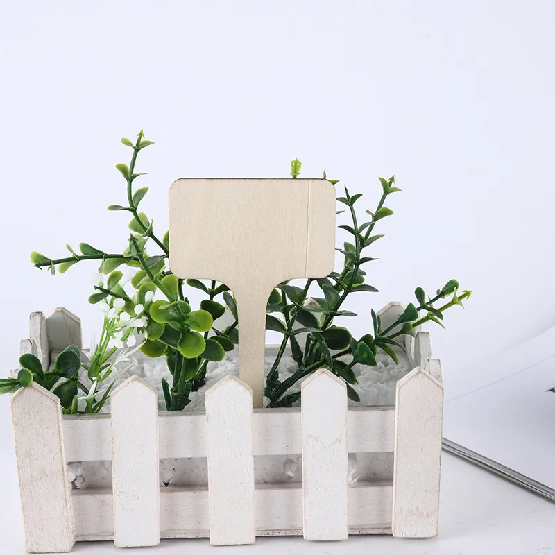 50pcs Wooden T Eco-friendly Gardening Nursery Planters Seeds Herbs Planting Tools Wooden Labels Plant Labels Garden Labels E2