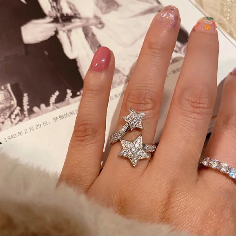 

Легкие роскошные ювелирные изделия, романтические женские серьги со звездами желаний, сверхпрозрачные зажимы для ушей Comet из стерлингового серебра 925 пробы