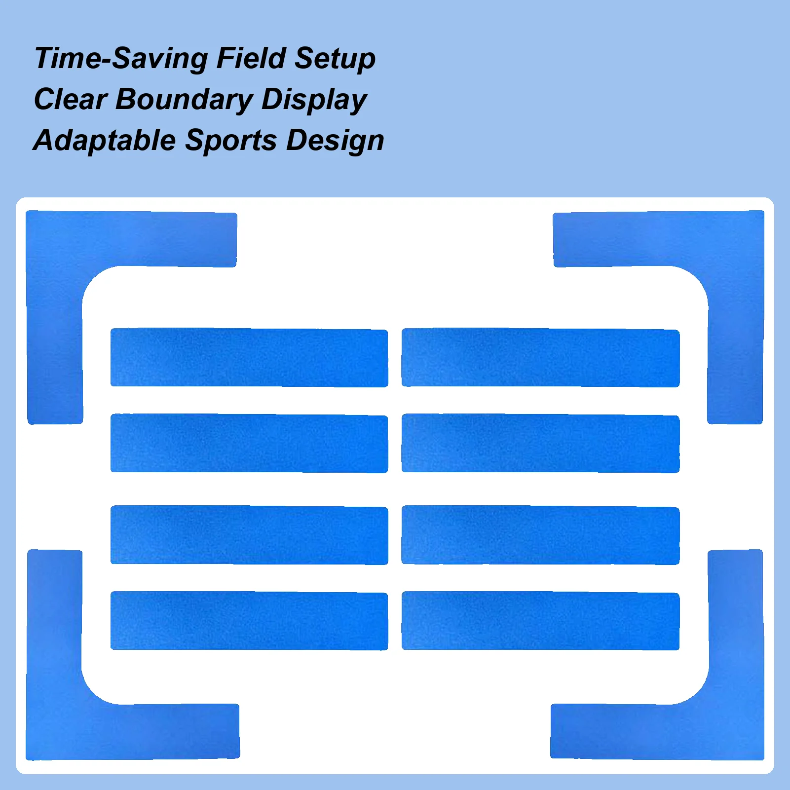 

Набор маркеров для линий Pickleball Court, портативный набор для маркировки Pickleball Court, противоскользящий портативный теннисный спортивный набор для улицы