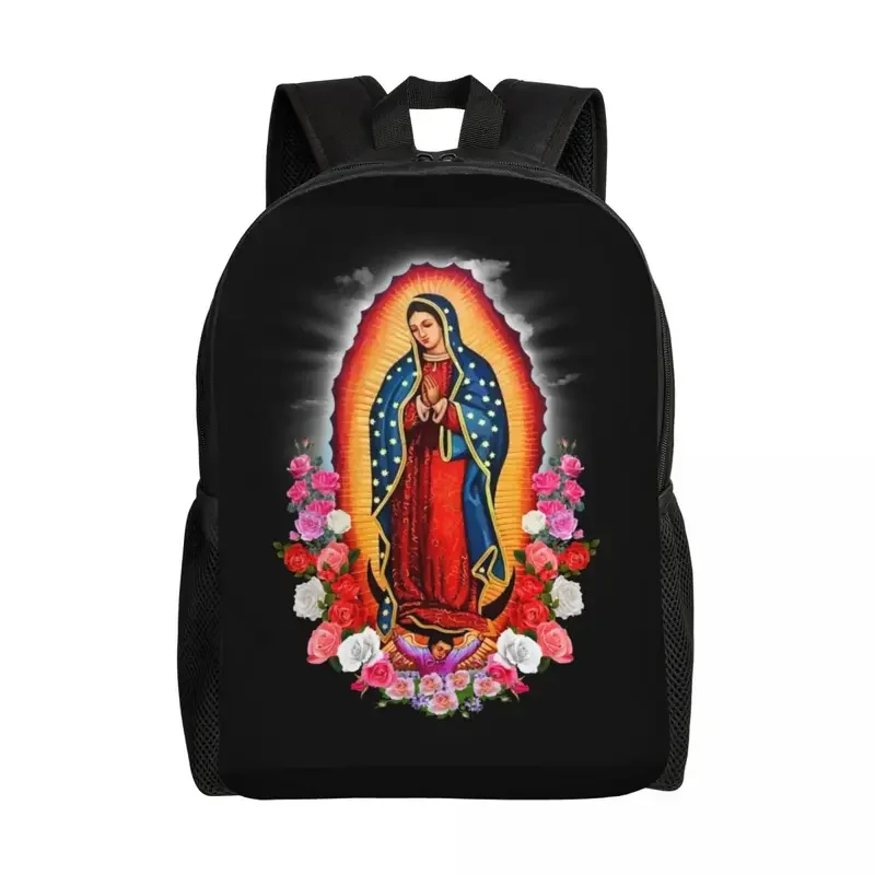 Custom Virgin Mary Of Guadalupe Travel Backpack Men School Computer Bookbag Mexico Catholic Saint College Student Daypack Bags