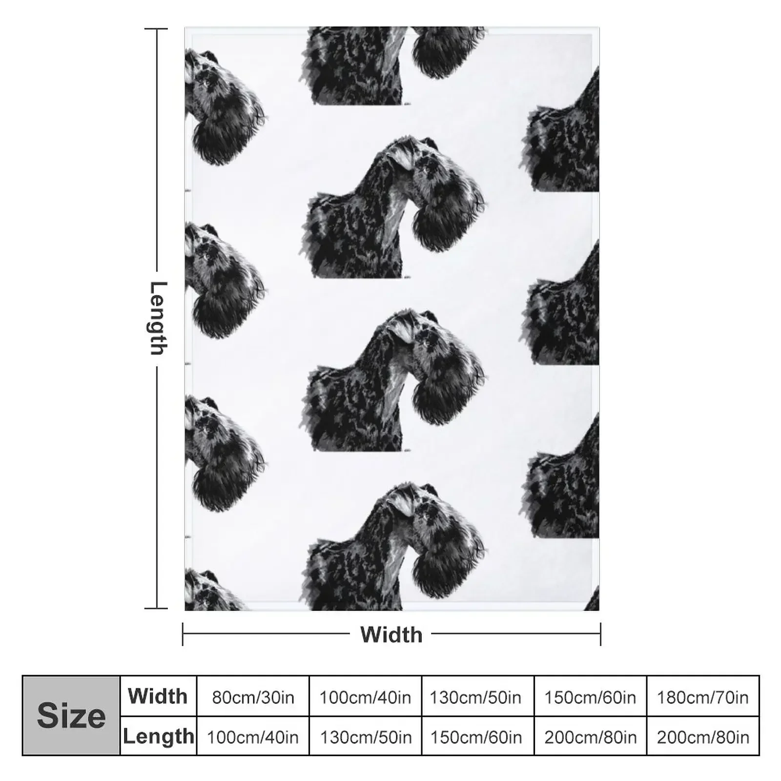 Kerry Blue Terrier Throw Blanket Luxury Picnic For Baby Blankets