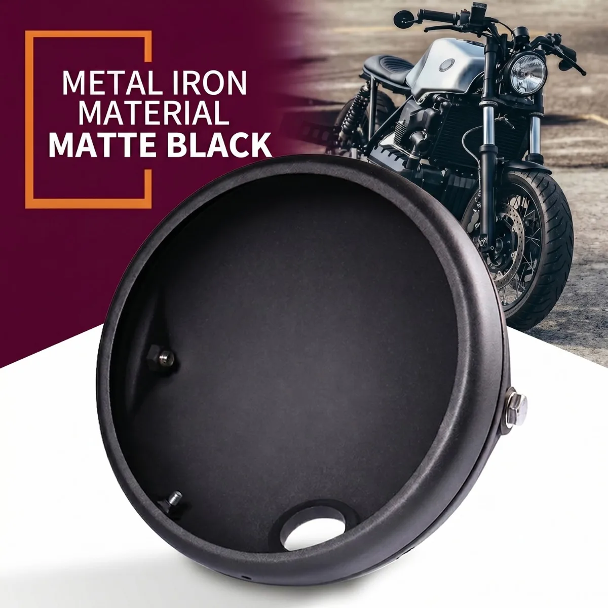 Motorcycle LED Headlight Housing 7 Inch Retro Modified Headlight Base LED Headlight Shell Base Shell Lighthouse HeadLamp Cover