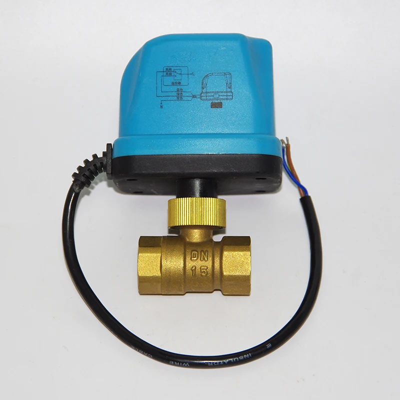 AC220V DN15 DN20 DN25  DN32 2 way  motorized ball valve  thermal actuator manifold radiator heating vavle