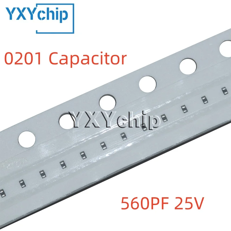 100PCS 0201 560PF 25V ±10% 561K X7R SMD Chip Multilayer Ceramic Capacitor