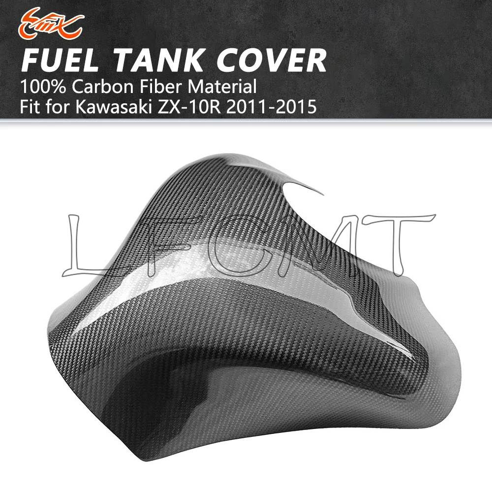 

Настоящее углеродное волокно, мотоциклетная крышка топливного бензобака, защитный обтекатель, подходит для Kawasaki ZX10R ZX-10R 2011 2012 2013 2014 2015