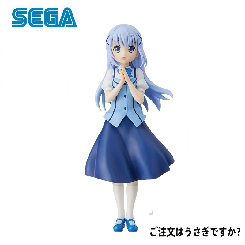 Na stanie 100% Oryginalna Figurka Akcji SEGA Is The Order A Rabbit Kafuu Chino Model Lalka Fabrycznie Nowa w Pudełku Gadżety Animacyjne