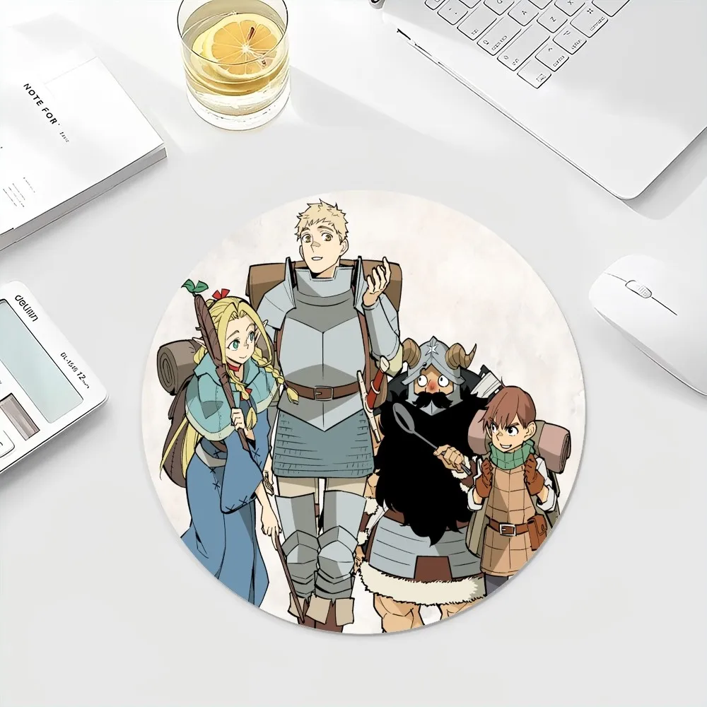 Delicious in Dungeon Mousepad INS Tide Round Keyboard Mat Table Mat Students Cabinet Gamer Desktop Mousepad Cup Mats  ome Decor