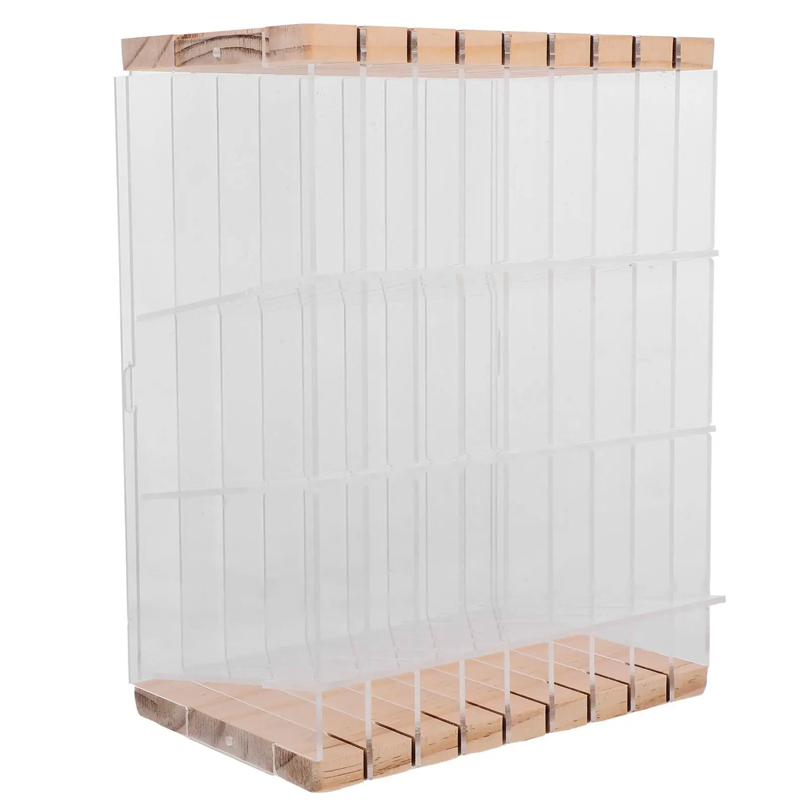 

Acrylic Pen Holder Storage Rack Desktop Organizer Multi Functional Stationery Desk Pen Compartment Sorter Clear Material Safe