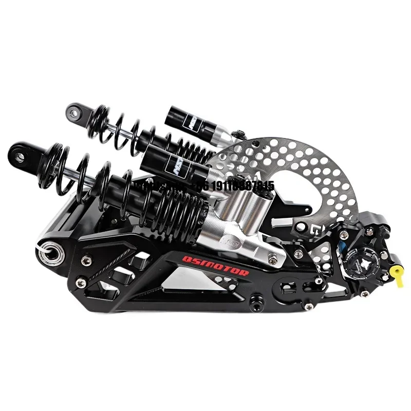 

QS MSP Motorcycle CNC Suspension Swing Arm Shock Absorber Brake Caliper Assembly Suitable for Electric Motorcycle Modification