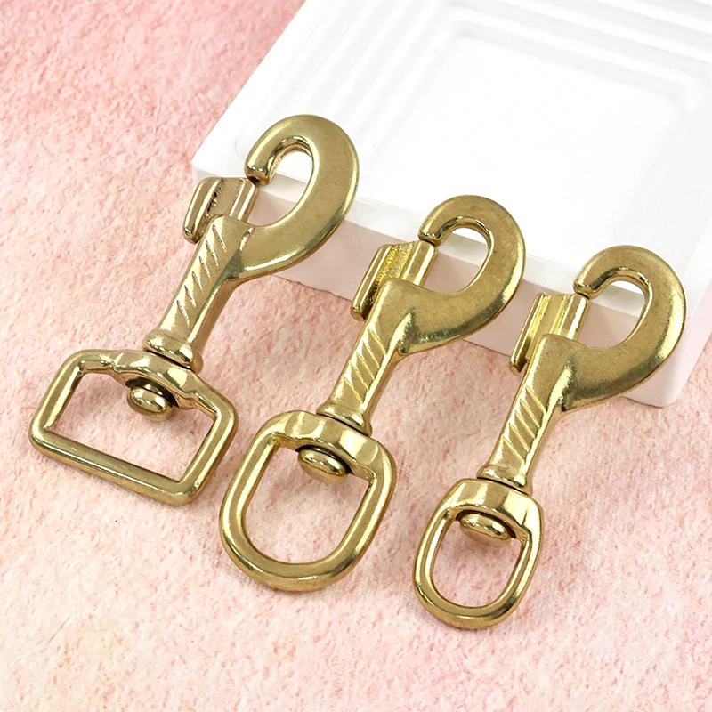 

1-5P Brass Swivel Eye Trigger Bolt Snap Hook for Webbing Leather Craft Bag Strap Belt Clasp Pet Dog Leashes Clip Heavy Duty