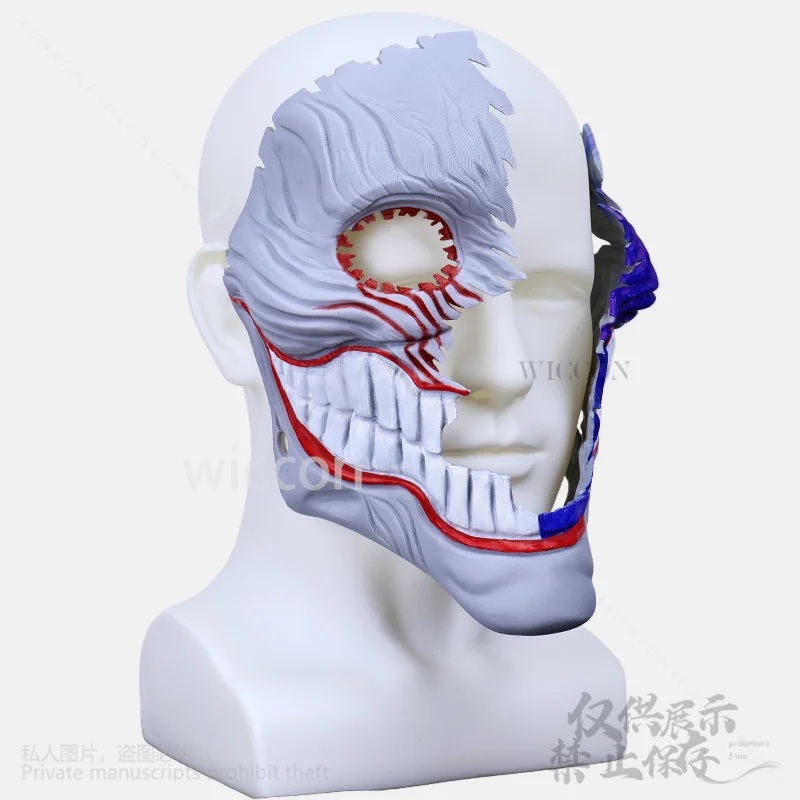 Anime Dandadan Aira Shiratori Cosplay 3D Mask Half Face Masks Terror Helmet Horror Halloween Party Costume Prop Customized Cos