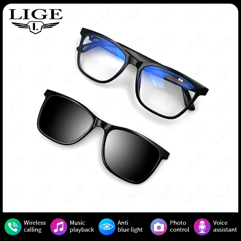 2025 For Xiaomi Bluetooth Smart Glasses Magnet Clip On Polarized Myopia Eyewear Anti Blue Light Progressive Reading Glasses