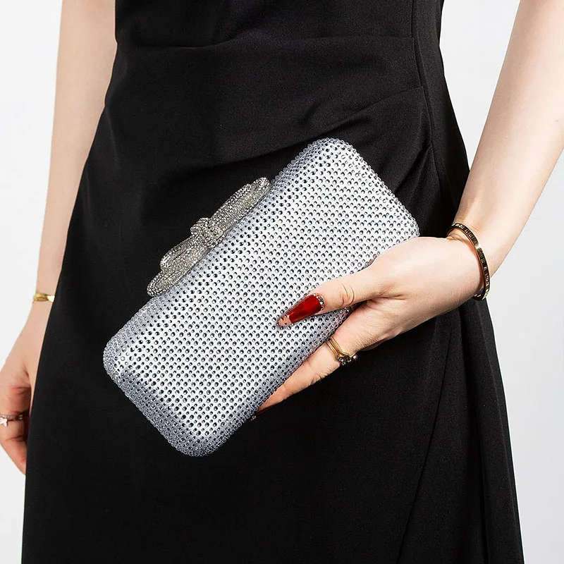 Women New Diamonds Evening Clutch Bags,2026 Fashion Designer Luxury Wedding Party Purses Female Chain Shoulder Crossbody Bag