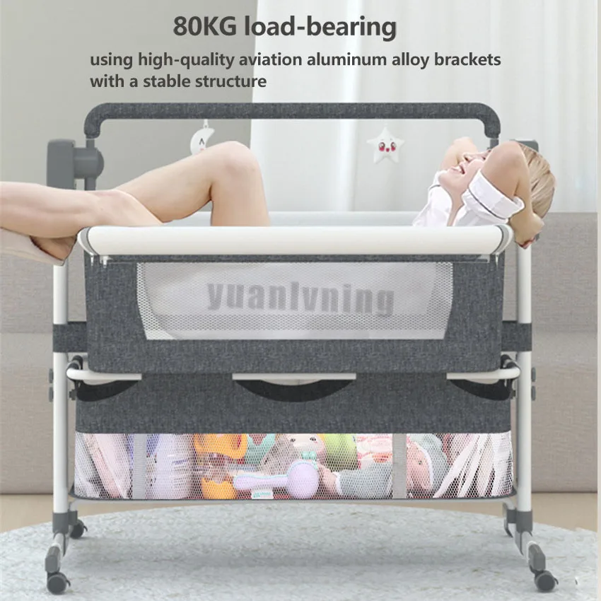 Baby Slaapbed Opgewaardeerd Op Afstand Elektrische Wieg 5 Versnelling Schommelbed Multifunctionele Pasgeboren Baby Bed Bed Slaapwieg