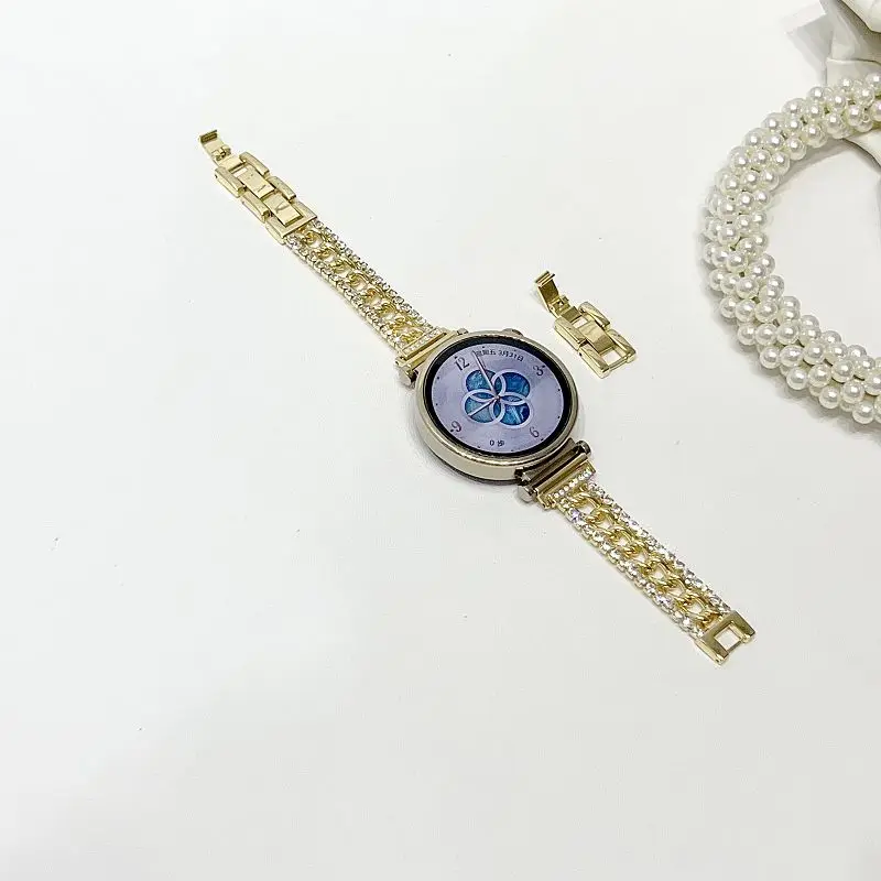 Uniwersalny diamentowy metalowy pasek 18 20 22MM do Huawei Watch GT4 41mm, biżuteria, błyszczący pasek do Huawei GT 5 Gt4 41mm 46mm damski Correa