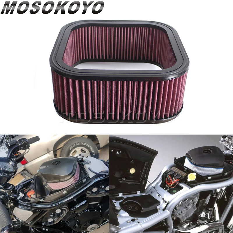 Motorcycles Air Filter For Harley V Rod VRSCA V-Rod VRSCAW VRSCB VRSCD Night Rod VRSCDX VRSCD Air Cleaner Replacement 2002-2013