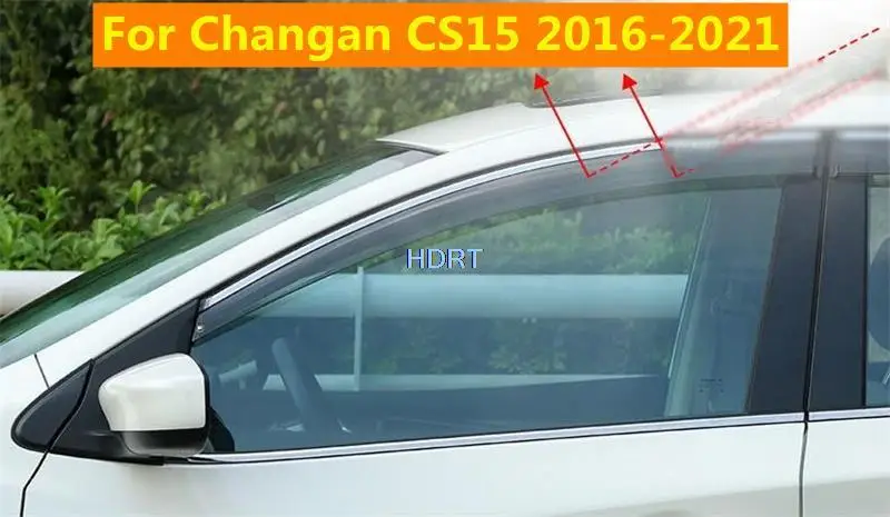 

Window Visors For Changan CS15 2016-2021 Car Styling Weathershields Sun Rain Guard Deflector Door Awnings Shelters Accessories