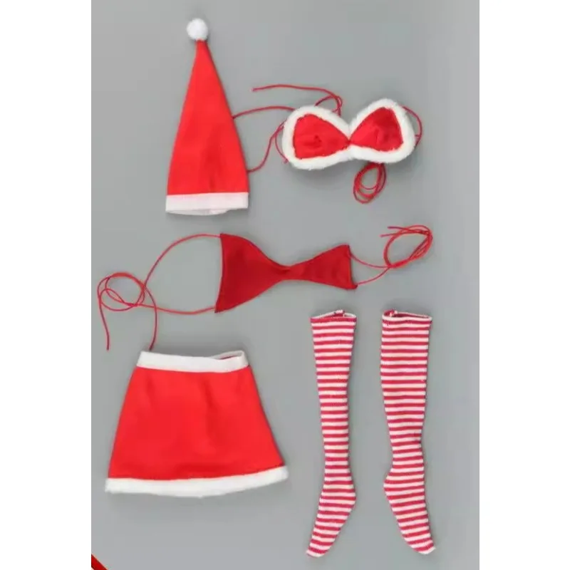 

Масштаб 1/6, хобби, женщина-солдат, красный цвет, семейный рождественский сексуальный комплект со шляпой, модель одежды для 12-дюймовых фигурок, тело куклы