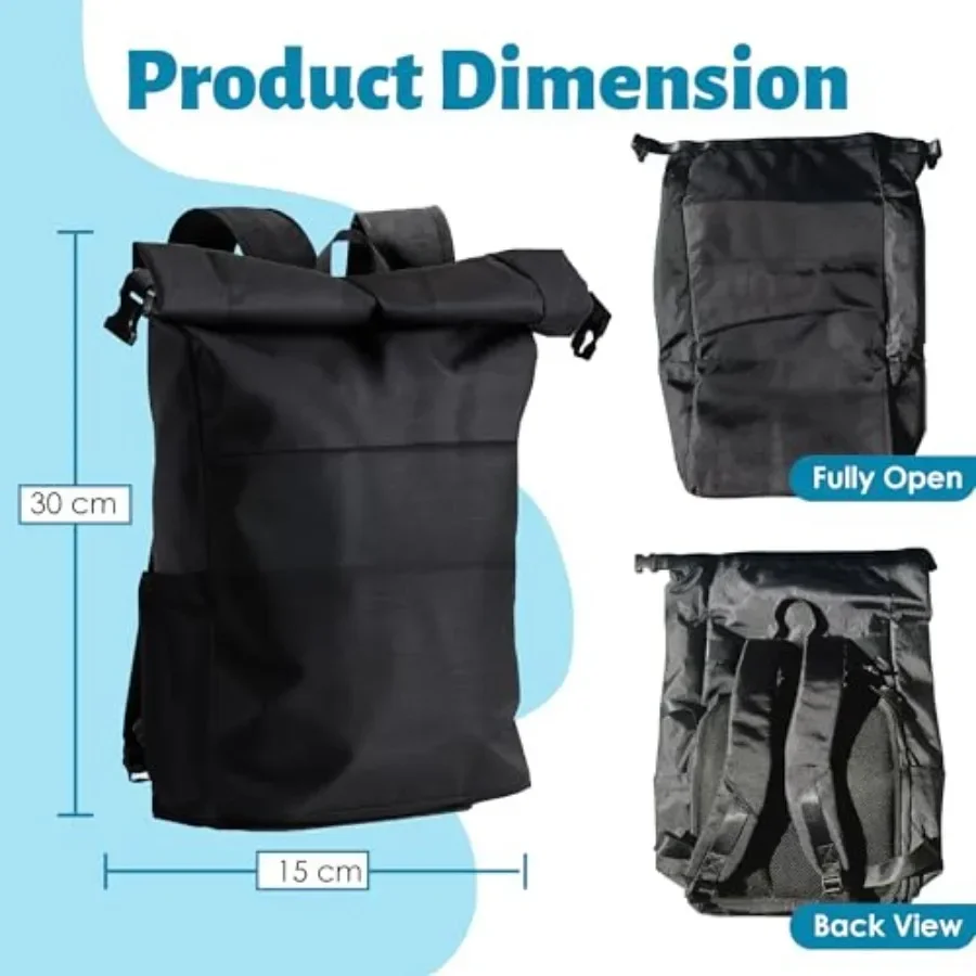 حقيبة ظهر bl4ck fl4g RFID مضادة للسرقة للكمبيوتر المحمول مقاومة للماء 29L حقيبة سفر للرجال والنساء تناسب الكمبيوتر المحمول مقاس 15.6 بوصة #2