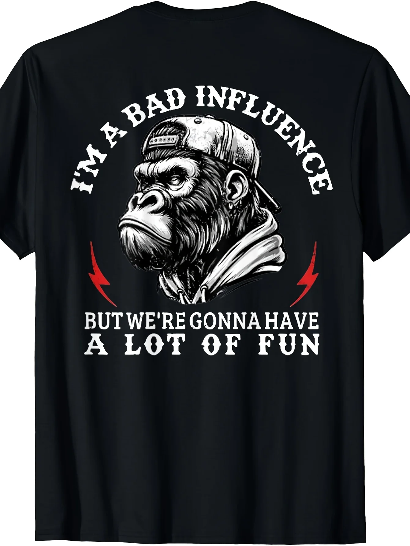 Men's Plus-Size T-Shirt for Christmas, Made from Soft Black Material for a Casual and Comfortable Feel, Loose Fit, Suitable for Relaxed Scenes Like Staying at Home or Shopping, Recommended as a Father's Day Gift, Machine Washable Summer Casual Street Style Top