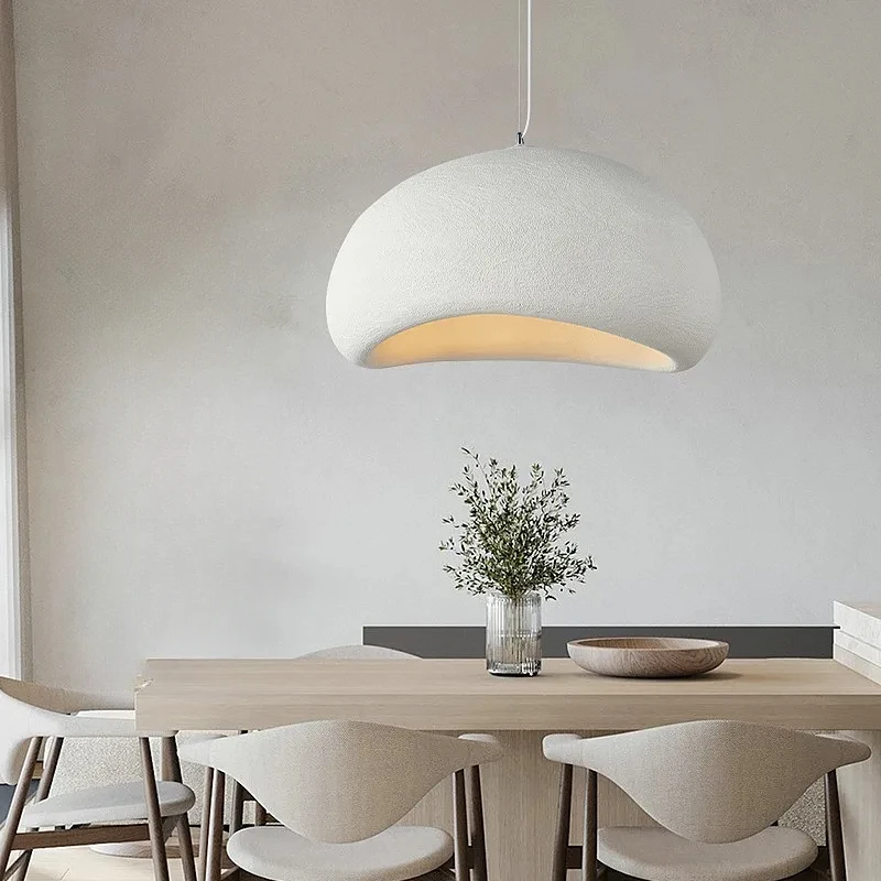 Giapponese Wabi Sabi E27 LED lampada a sospensione lampadario a soffitto nordico luci per soggiorno sala da pranzo camera da letto lampada a