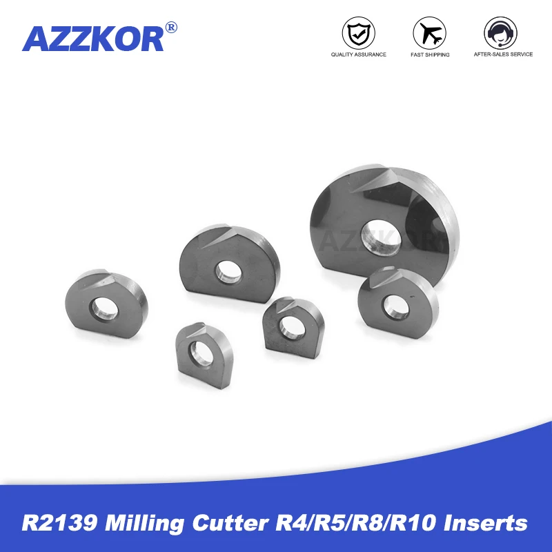 Carbide Semi Circular Ball Blades Universal R2139 Milling Cutter R4/R5/R8/R10 Inserts P3202 Wholesale Alloy Cnc Collect Insert