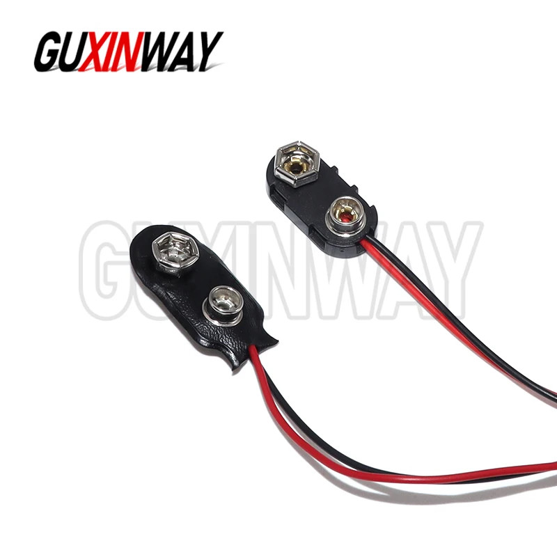 10PCS I type 9V Battery Snap Connector clip Lead Wires holder Line length 15CM