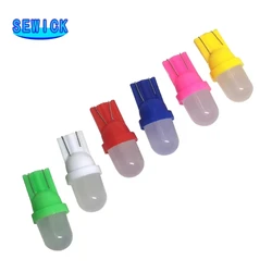 100Pcs 194 T10 #555 LED F10 Wedge Base With Frosted Len Non polarity Pinball Game Machine White AC DC 6V 6.3V